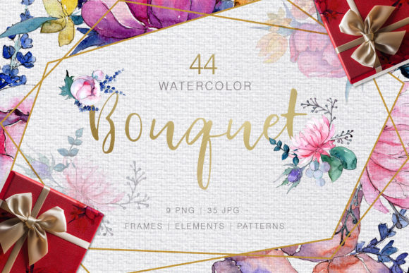 Bouquet Super Duper Watercolor Illustrations