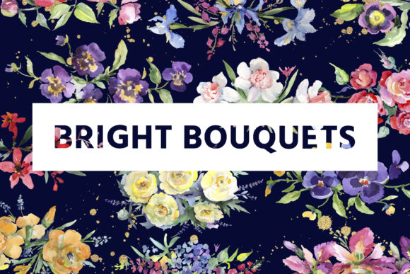 Bright Bouquet of Watercolor Flowers: Illustrations Review