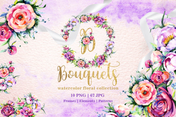Bright Bouquets Watercolor: Fresh Illustrations