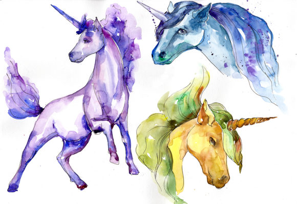 Cute Colorful Unicorn Horses Watercolor Set Review