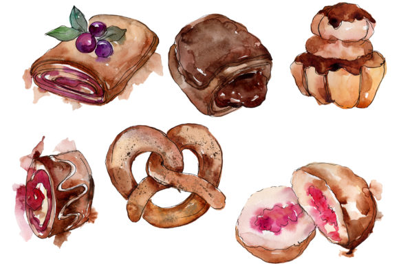 Dessert Berry Joy Watercolor Illustrations Review