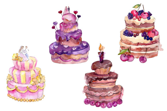 Dessert Michel Watercolor Illustrations Review