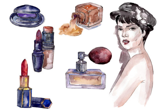 Fashion Collection Shamahanskaya Queen Watercolor Illustrations