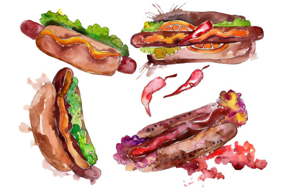 Hot-Dog with Pepper Watercolor: A Designer Review