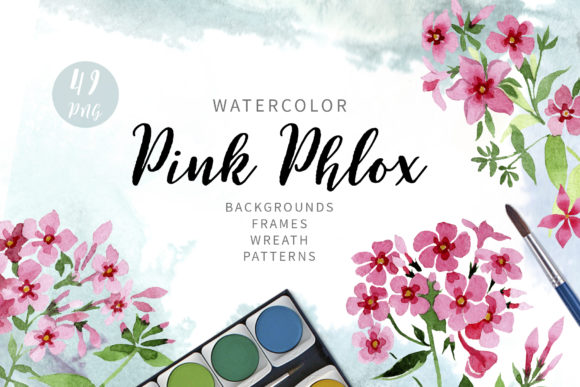 Pink Phlox Flower Watercolor Embroidery Review
