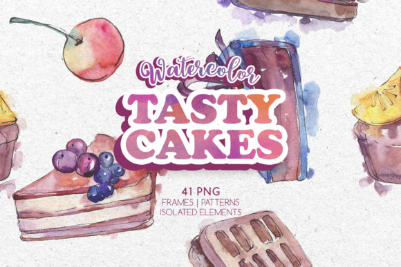 Tasty Cakes Watercolor Illustrations Review
